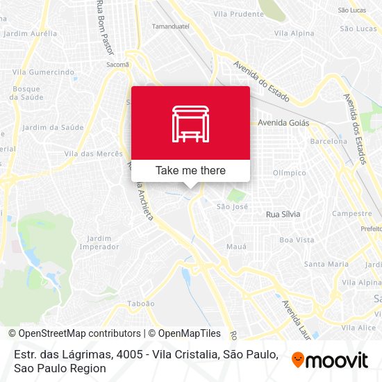 Estr. das Lágrimas, 4005 - Vila Cristalia, São Paulo map