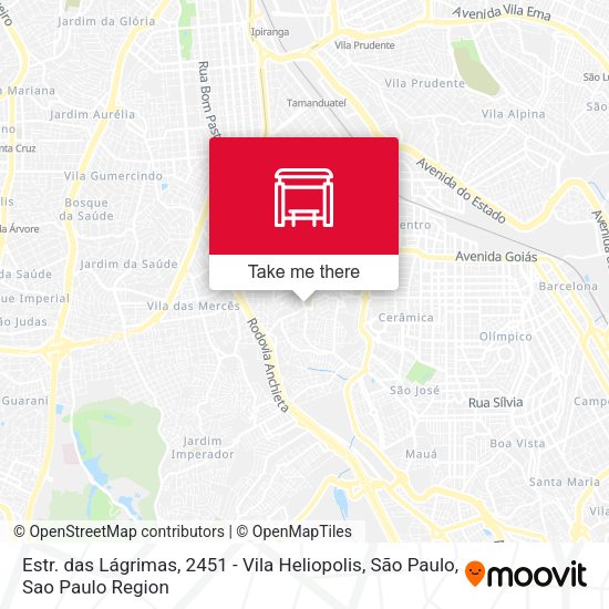 Estr. das Lágrimas, 2451 - Vila Heliopolis, São Paulo map