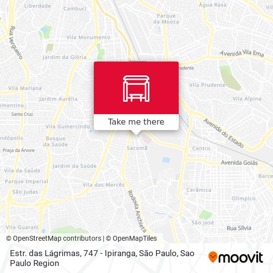 Estr. das Lágrimas, 747 - Ipiranga, São Paulo map