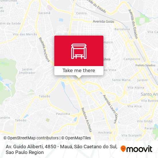 Mapa Av. Guido Aliberti, 4850 - Mauá, São Caetano do Sul