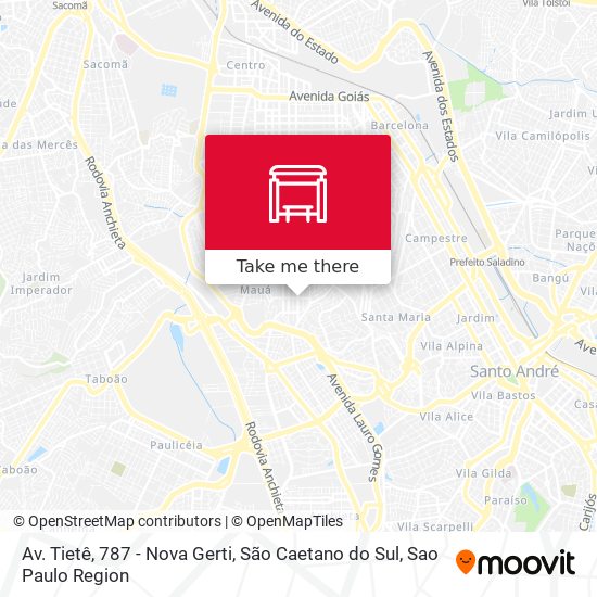 Mapa Av. Tietê, 787 - Nova Gerti, São Caetano do Sul