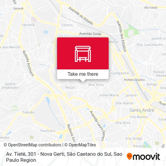 Av. Tietê, 301 - Nova Gerti, São Caetano do Sul map
