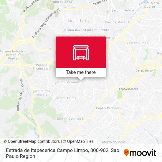 Estrada de Itapecerica Campo Limpo, 800-902 map