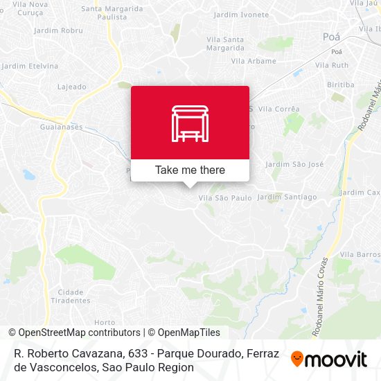 R. Roberto Cavazana, 633 - Parque Dourado, Ferraz de Vasconcelos map