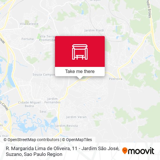 Mapa R. Margarida Lima de Oliveira, 11 - Jardim São José, Suzano