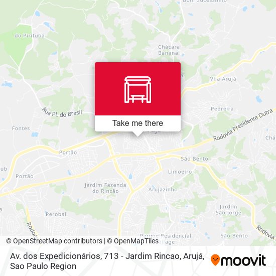 Av. dos Expedicionários, 713 - Jardim Rincao, Arujá map