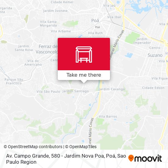 Av. Campo Grande, 580 - Jardim Nova Poa, Poá map