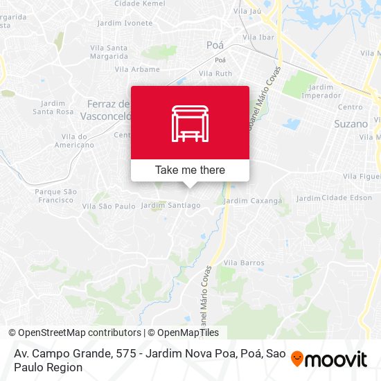 Av. Campo Grande, 575 - Jardim Nova Poa, Poá map