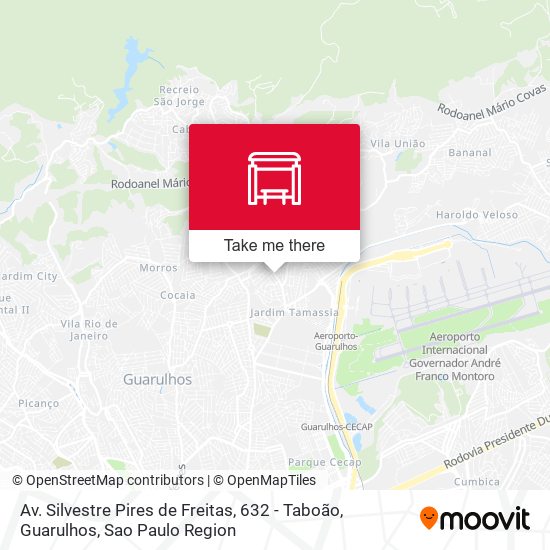 Mapa Av. Silvestre Pires de Freitas, 632 - Taboão, Guarulhos