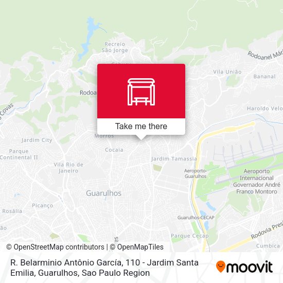 R. Belarminio Antônio García, 110 - Jardim Santa Emilia, Guarulhos map