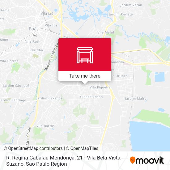R. Regina Cabalau Mendonça, 21 - Vila Bela Vista, Suzano map