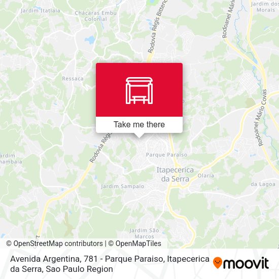 Avenida Argentina, 781 - Parque Paraiso, Itapecerica da Serra map