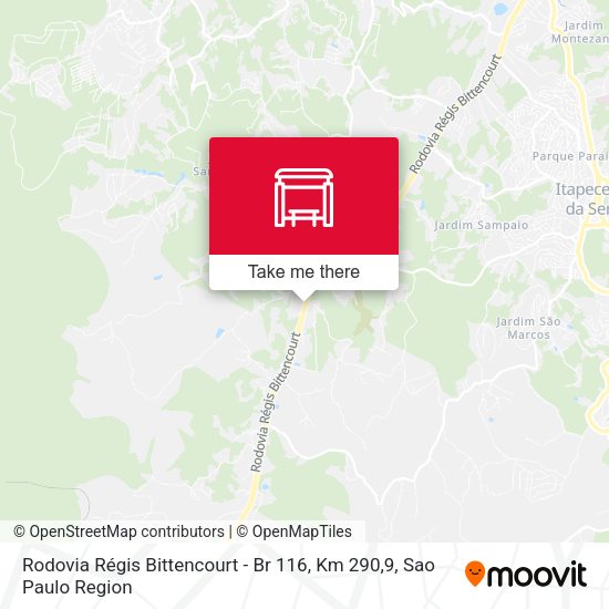 Rodovia Régis Bittencourt - Br 116, Km 290,9 map