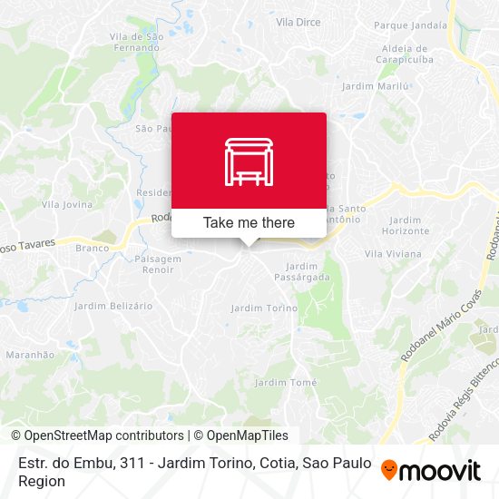 Estr. do Embu, 311 - Jardim Torino, Cotia map