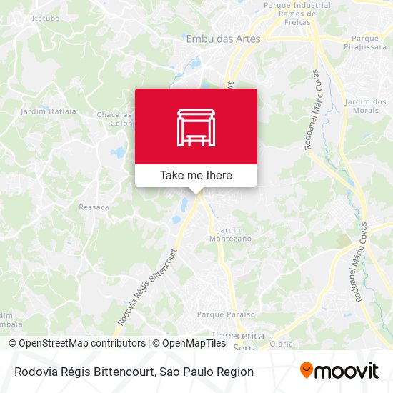 Mapa Rodovia Régis Bittencourt