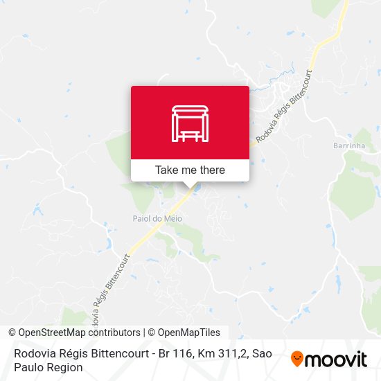 Rodovia Régis Bittencourt - Br 116, Km 311,2 map