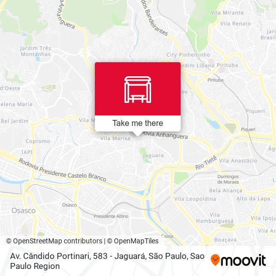 Mapa Av. Cândido Portinari, 583 - Jaguará, São Paulo