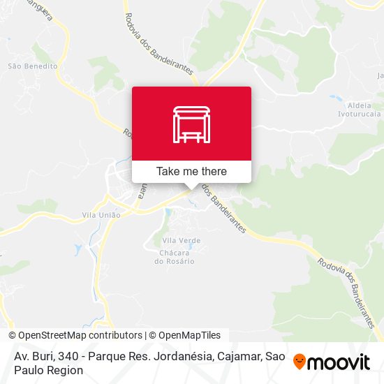 Mapa Av. Buri, 340 - Parque Res. Jordanésia, Cajamar