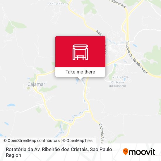 Rotatória da Av. Ribeirão dos Cristais map