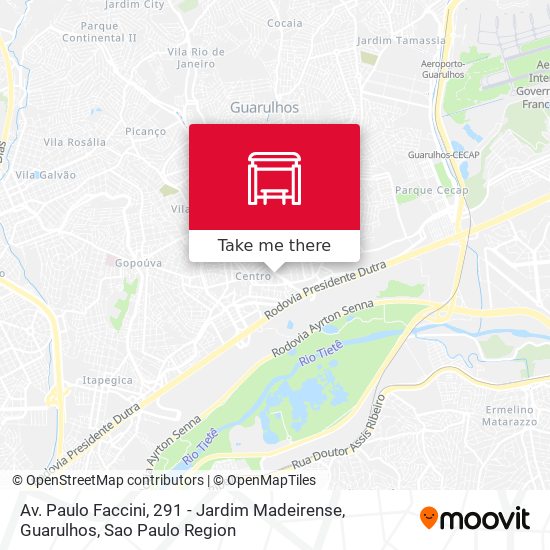 Av. Paulo Faccini, 291 - Jardim Madeirense, Guarulhos map