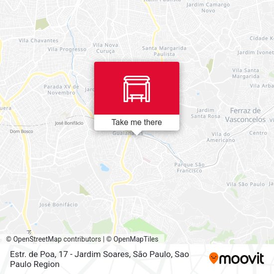 Estr. de Poa, 17 - Jardim Soares, São Paulo map