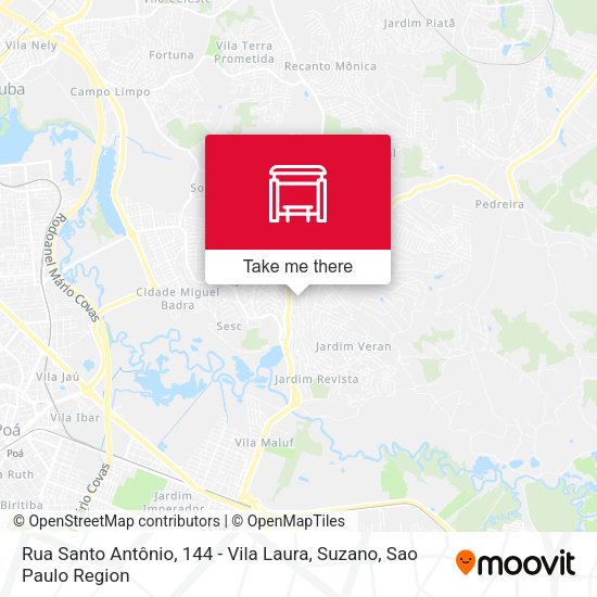 Rua Santo Antônio, 144 - Vila Laura, Suzano map
