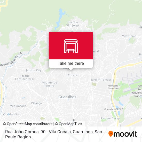 Rua João Gomes, 90 - Vila Cocaia, Guarulhos map