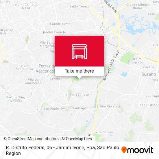 R. Distrito Federal, 06 - Jardim Ivone, Poá map