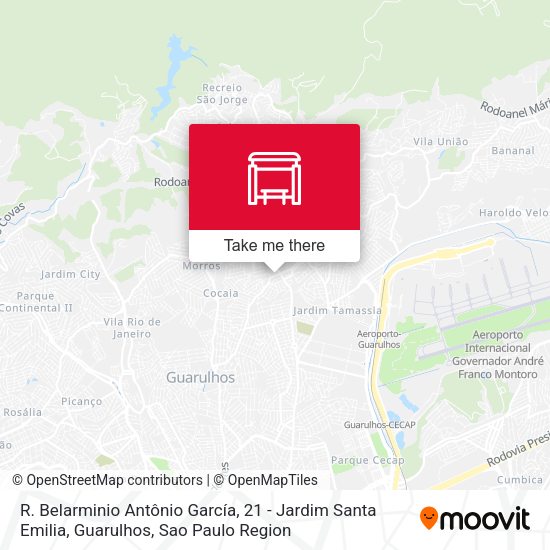 R. Belarminio Antônio García, 21 - Jardim Santa Emilia, Guarulhos map
