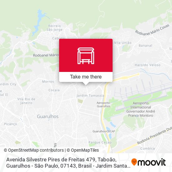 Mapa Avenida Silvestre Pires de Freitas 479, Taboão, Guarulhos - São Paulo, 07143, Brasil - Jardim Santa Rita, Guarulhos