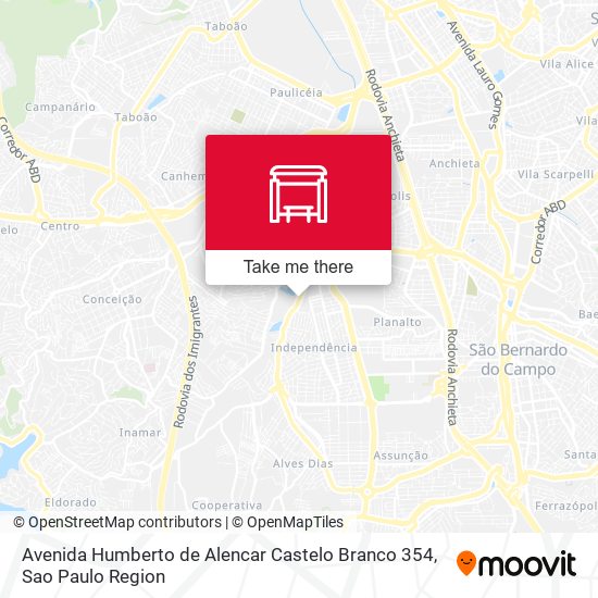 Av. Humberto de Alencar Castelo Branco, 260 - Independência, São Bernardo do Campo map