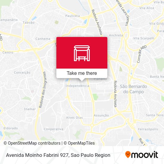 Avenida Moinho Fabrini 927 map