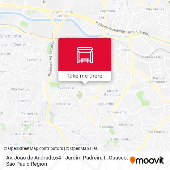 Av. João de Andrade,64 - Jardim Padreira Ii, Osasco map