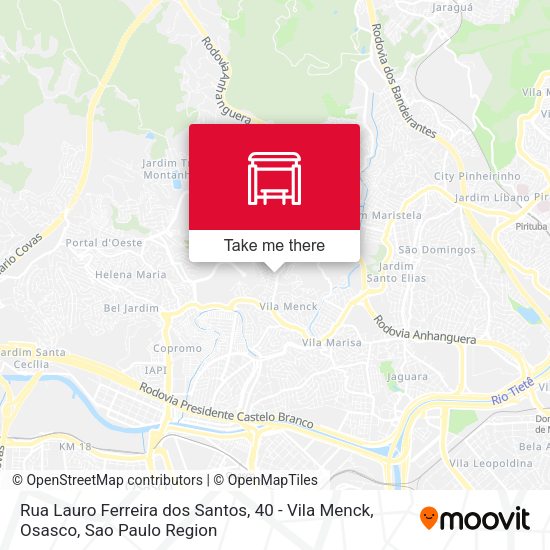 Rua Lauro Ferreira dos Santos, 40 - Vila Menck, Osasco map