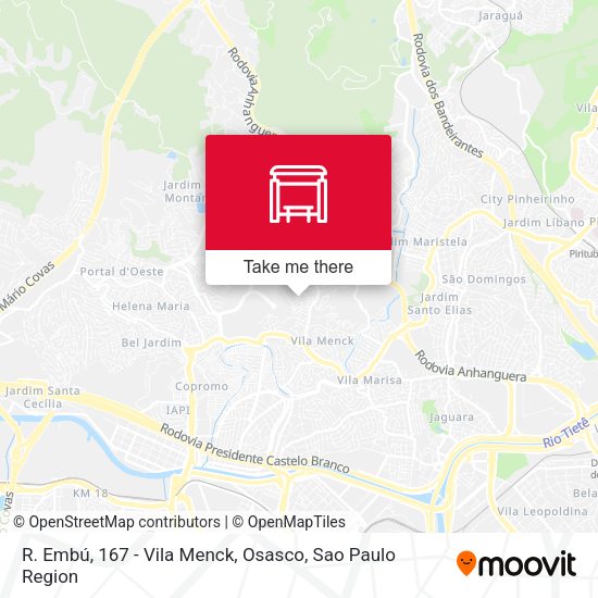 R. Embú, 167 - Vila Menck, Osasco map