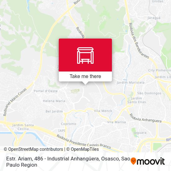 Estr. Ariam, 486 - Industrial Anhangüera, Osasco map