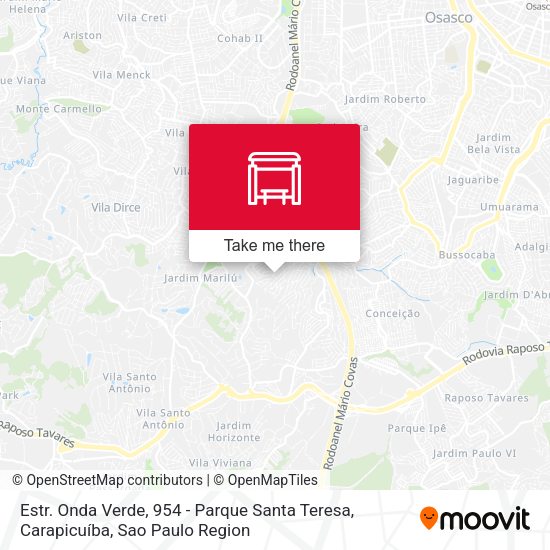 Estr. Onda Verde, 954 - Parque Santa Teresa, Carapicuíba map