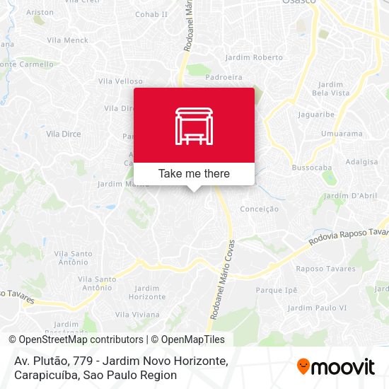 Av. Plutão, 779 - Jardim Novo Horizonte, Carapicuíba map