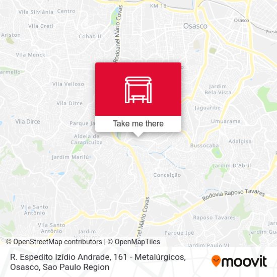 R. Espedito Izídio Andrade, 161 - Metalúrgicos, Osasco map