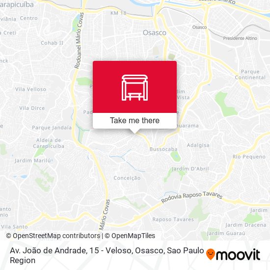Mapa Av. João de Andrade, 15 - Veloso, Osasco