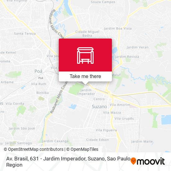 Mapa Av. Brasil, 631 - Jardim Imperador, Suzano