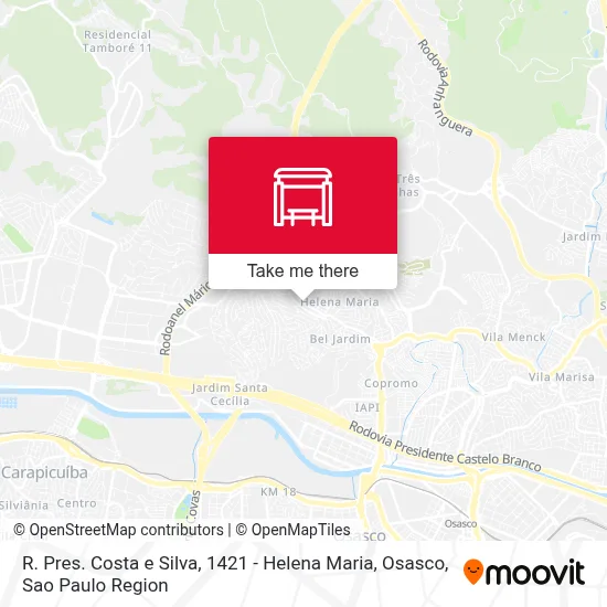 R. Pres. Costa e Silva, 1421 - Helena Maria, Osasco map