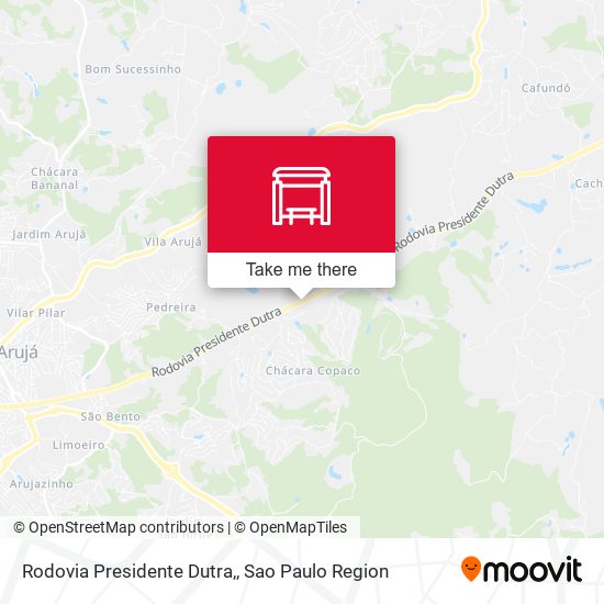 Rodovia Presidente Dutra, map