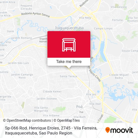 Sp-066 Rod. Henrique Eroles, 2745 - Vila Ferreira, Itaquaquecetuba map