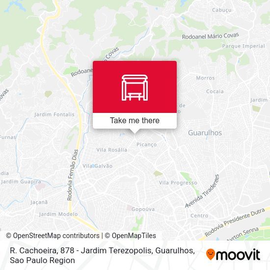 R. Cachoeira, 878 - Jardim Terezopolis, Guarulhos map