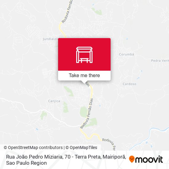 Rua João Pedro Miziaria, 70 - Terra Preta, Mairiporã map