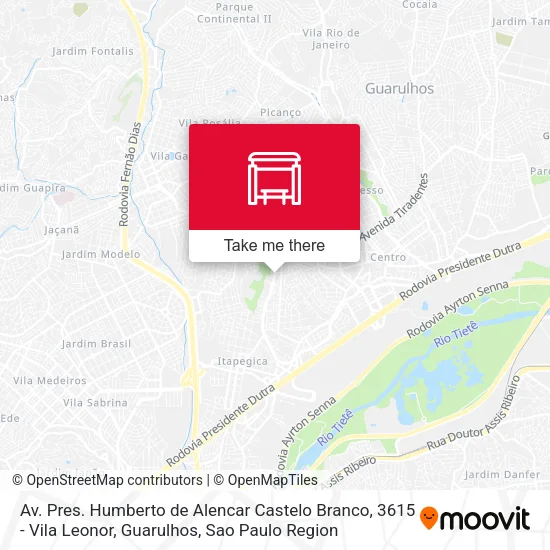 Av. Pres. Humberto de Alencar Castelo Branco, 3615 - Vila Leonor, Guarulhos map