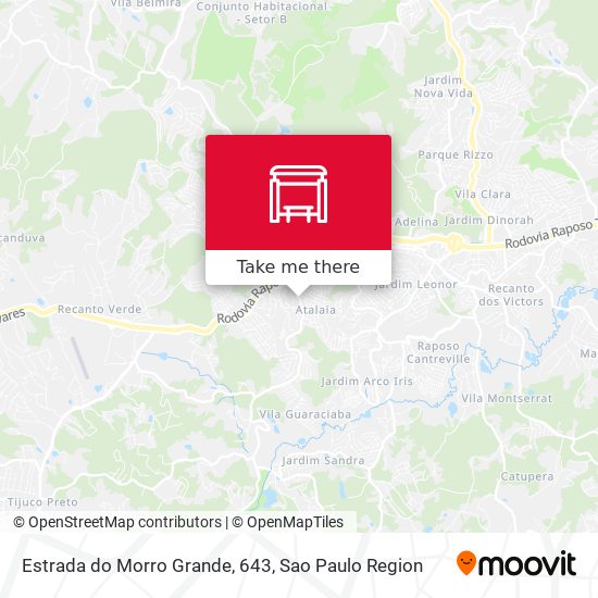 Mapa Estrada do Morro Grande, 643