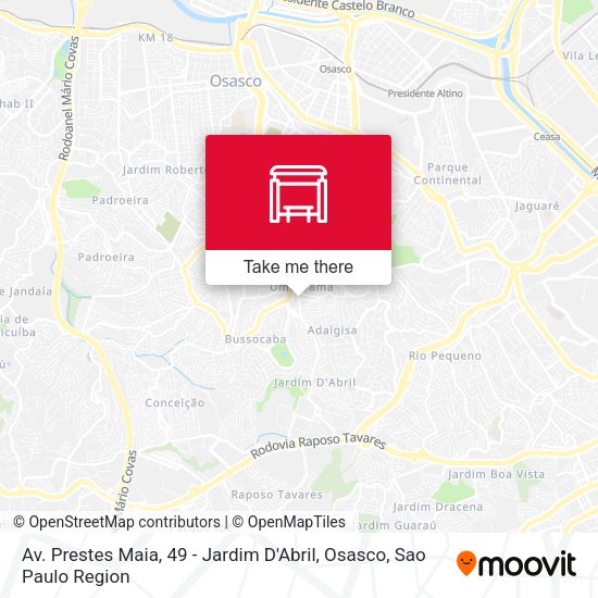Av. Prestes Maia, 49 - Jardim D'Abril, Osasco map