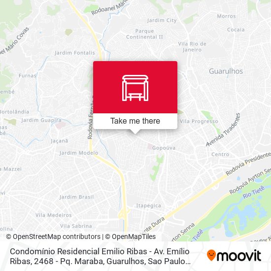 Condomínio Residencial Emilio Ribas - Av. Emílio Ribas, 2468 - Pq. Maraba, Guarulhos map